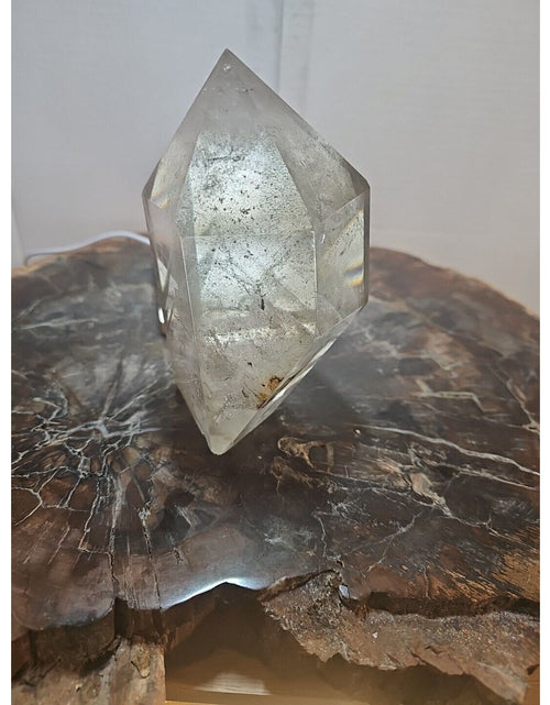 Load image into Gallery viewer, 2.7LB Natural Green Ghost Phantom Quartz Crystal Obelisk Wand Point Healing.