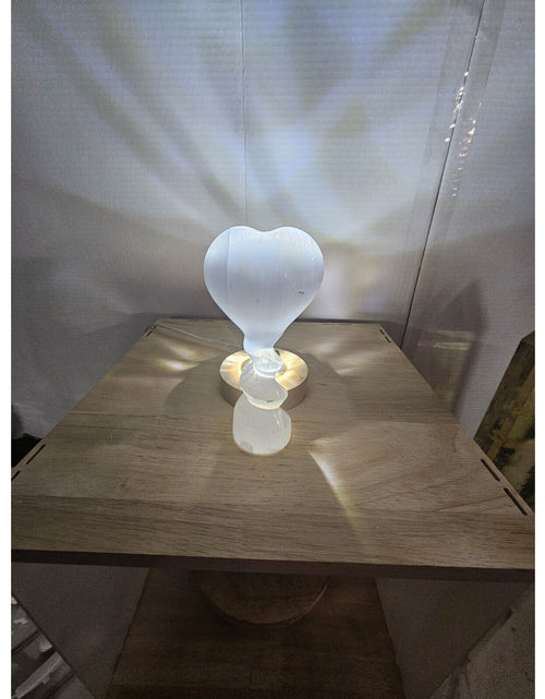 Load image into Gallery viewer, 327g Natural Selenite Heart Gemstone Crystal Reik Healing Chakra Gypsum W/light