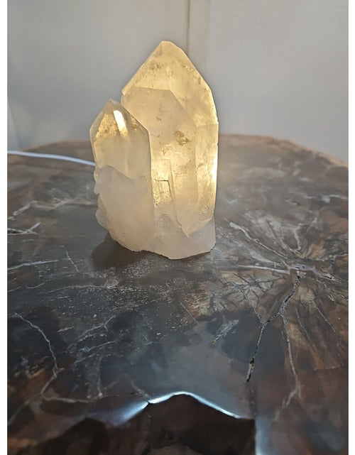 Load image into Gallery viewer, 429g White Quartz Crystal Cluster W/ Led Light