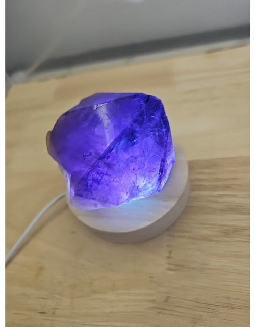 Load image into Gallery viewer, 294G Top natural amethyst backbone Scepter mineral specimen earth healing.W/ Led