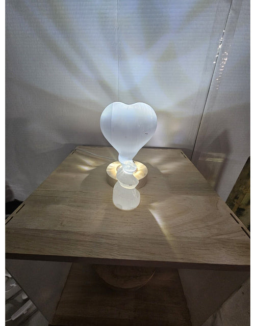 Load image into Gallery viewer, 327g Natural Selenite Heart Gemstone Crystal Reik Healing Chakra Gypsum W/light