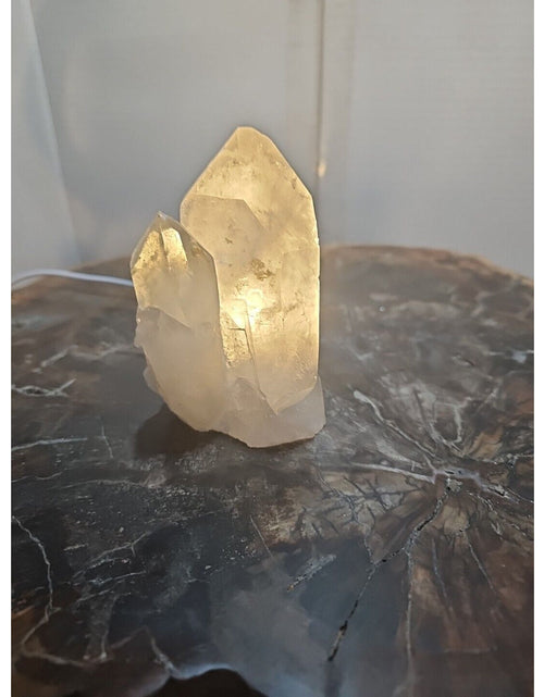 Load image into Gallery viewer, 429g White Quartz Crystal Cluster W/ Led Light