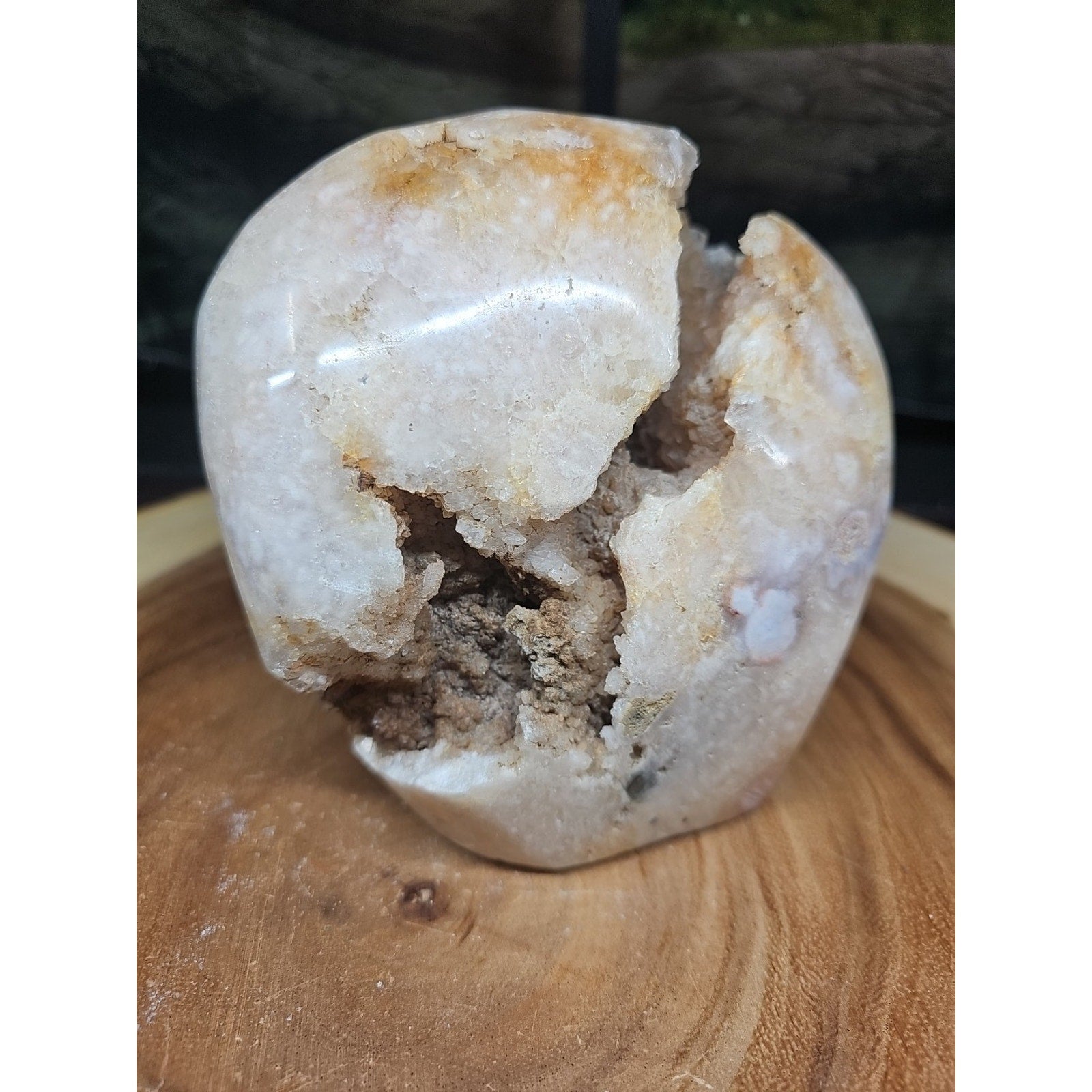 3.85LB 1Pcs Natural Agate Carnelian Quartz Crystal Decoration Geode