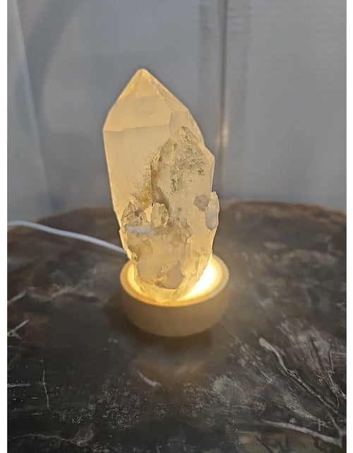 Load image into Gallery viewer, 429g White Quartz Crystal Cluster W/ Led Light