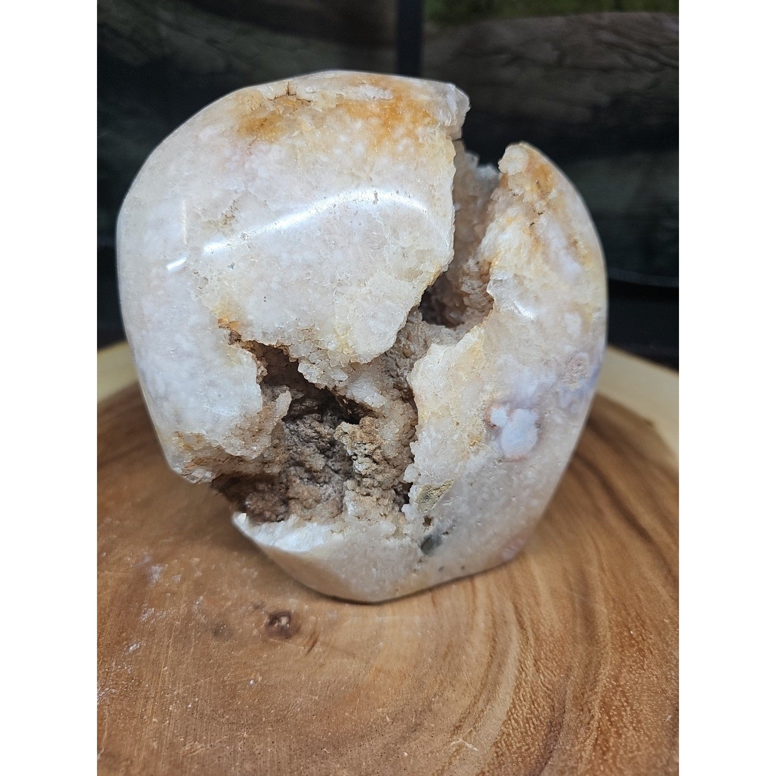 3.85LB 1Pcs Natural Agate Carnelian Quartz Crystal Decoration Geode