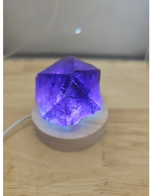 Load image into Gallery viewer, 294G Top natural amethyst backbone Scepter mineral specimen earth healing.W/ Led