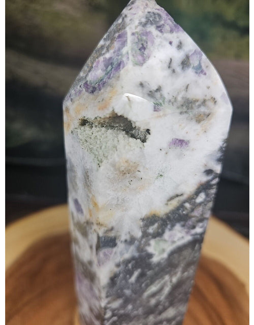 Load image into Gallery viewer, 3.41LB 1Pcs Natural Rainbow Fluorite Quartz Crystal Point Tower Polished Healing