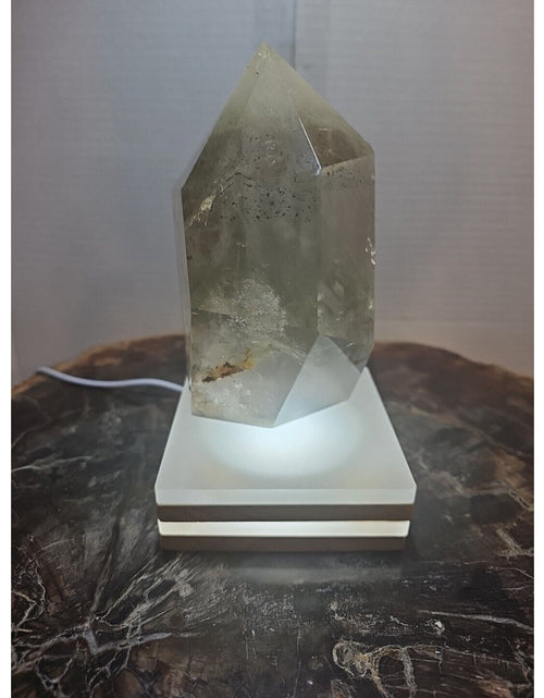 Load image into Gallery viewer, 2.7LB Natural Green Ghost Phantom Quartz Crystal Obelisk Wand Point Healing.