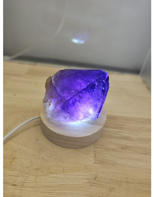 Load image into Gallery viewer, 294G Top natural amethyst backbone Scepter mineral specimen earth healing.W/ Led