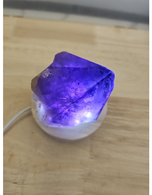 Load image into Gallery viewer, 294G Top natural amethyst backbone Scepter mineral specimen earth healing.W/ Led