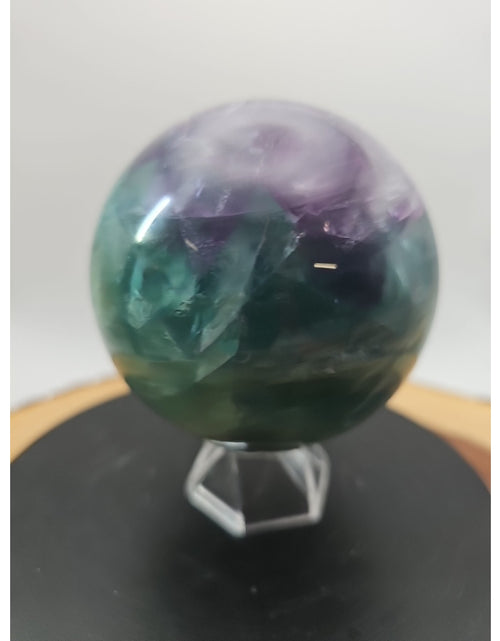 Load image into Gallery viewer, 2.11lbs Natural Rainbow Fluorite Quartz Crystal Sphere Ball Polished Healing