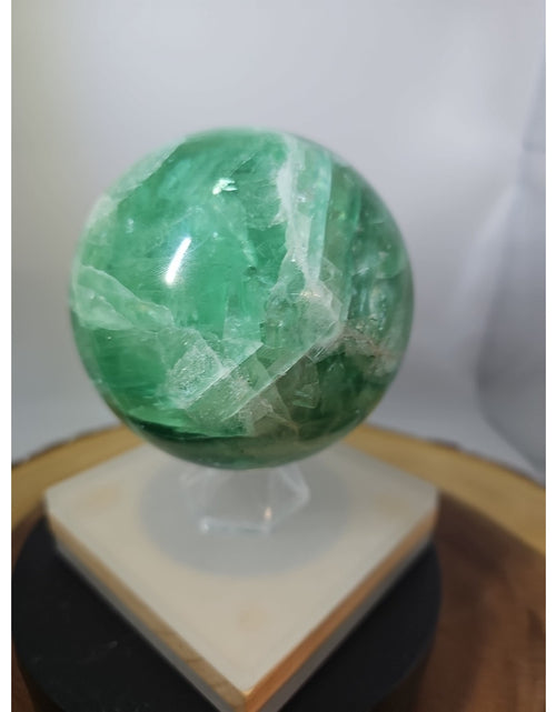 Load image into Gallery viewer, 2.84Natural Rainbow Fluorite Quartz Crystal Sphere Ball Polished Healing
