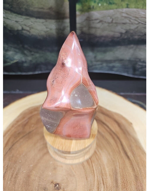 Load image into Gallery viewer, 1.25LB 1Pcs Natural Polychrome Ocean Jasper Crystal Flame Point Carved Healing