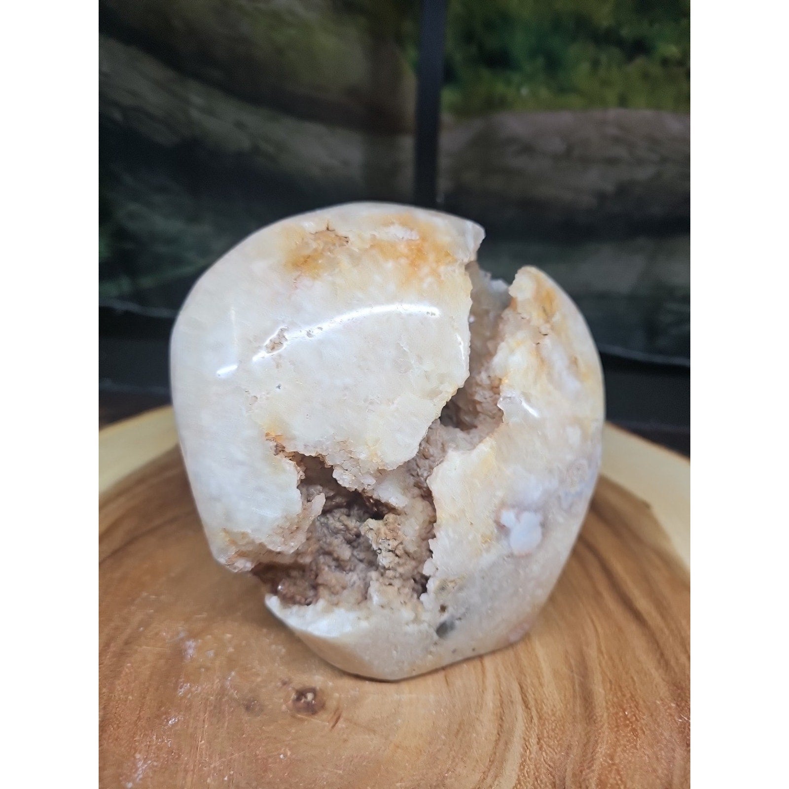 3.85LB 1Pcs Natural Agate Carnelian Quartz Crystal Decoration Geode