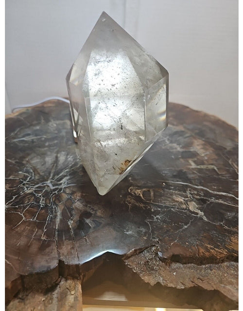 Load image into Gallery viewer, 2.7LB Natural Green Ghost Phantom Quartz Crystal Obelisk Wand Point Healing.