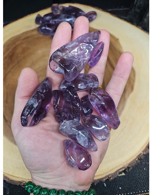 Load image into Gallery viewer, 11Pcs Raw Natural Purple Amethyst Quartz Crystal Tumbled Healing Brazil .44lbs