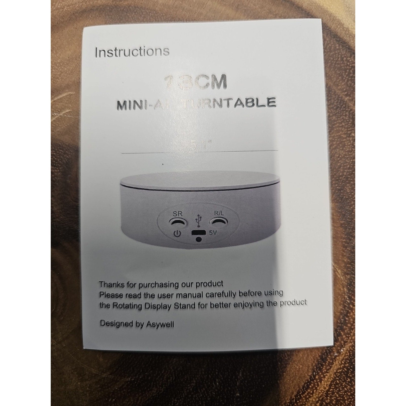 Chargeable turntable