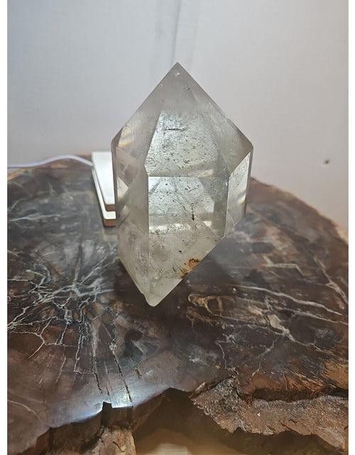 Load image into Gallery viewer, 2.7LB Natural Green Ghost Phantom Quartz Crystal Obelisk Wand Point Healing.