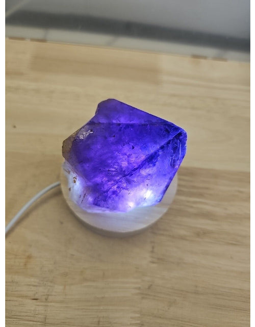 Load image into Gallery viewer, 294G Top natural amethyst backbone Scepter mineral specimen earth healing.W/ Led
