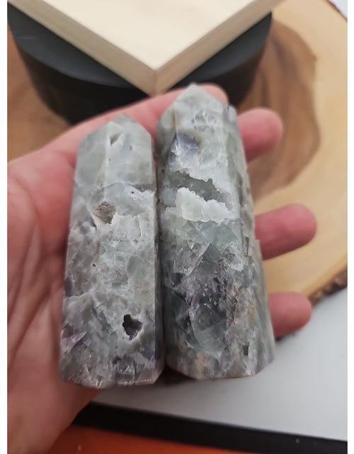 Load image into Gallery viewer, Fluorite Crystal Towers 1 Pair .56lb