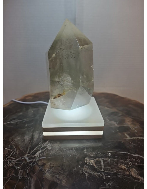 Load image into Gallery viewer, 2.7LB Natural Green Ghost Phantom Quartz Crystal Obelisk Wand Point Healing.