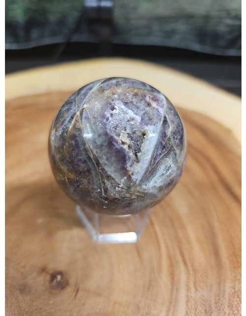 Load image into Gallery viewer, Chevron Amethyst. .66lbs 56mm. W/Stand
