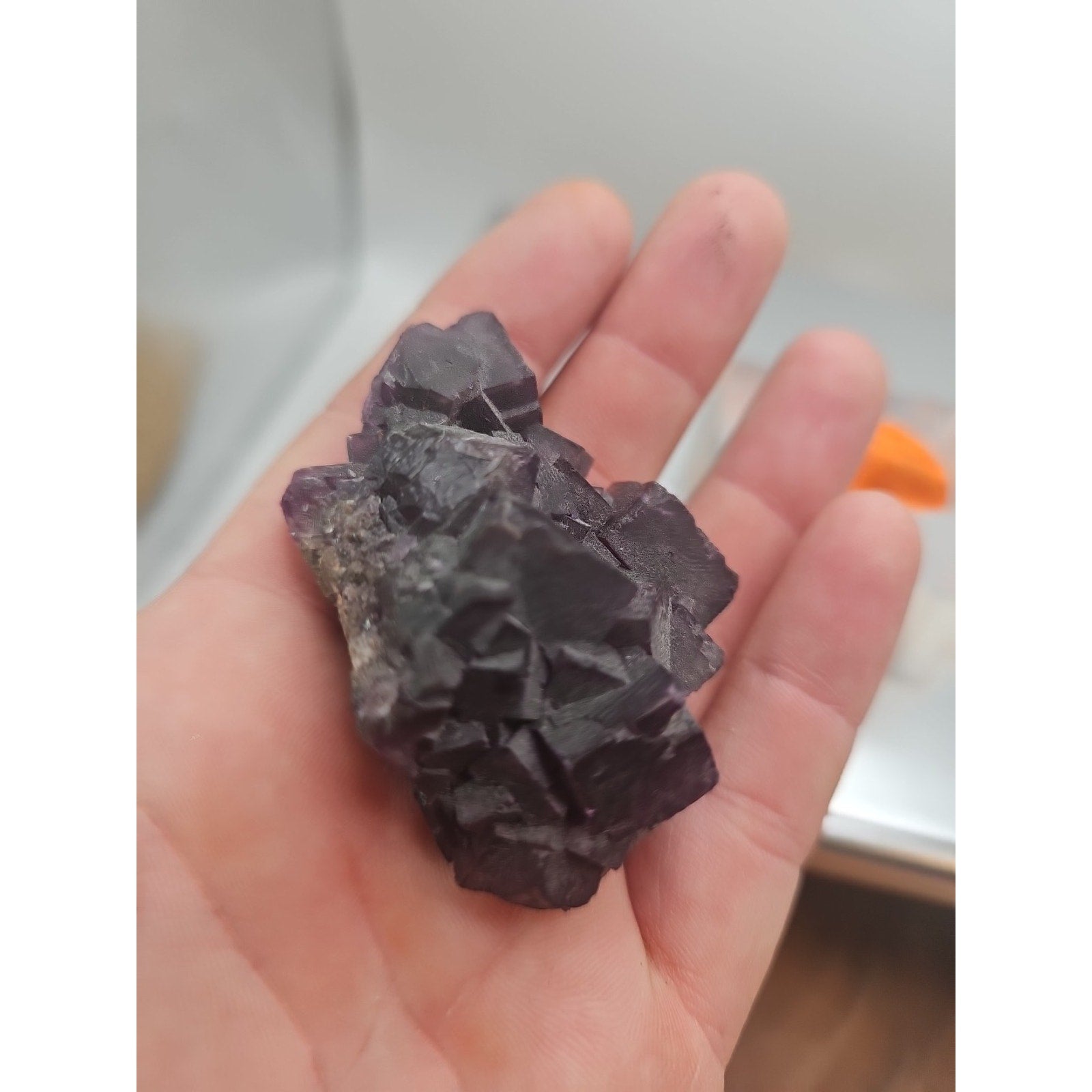 Fluorite crystal quartz cluster 2.5oz