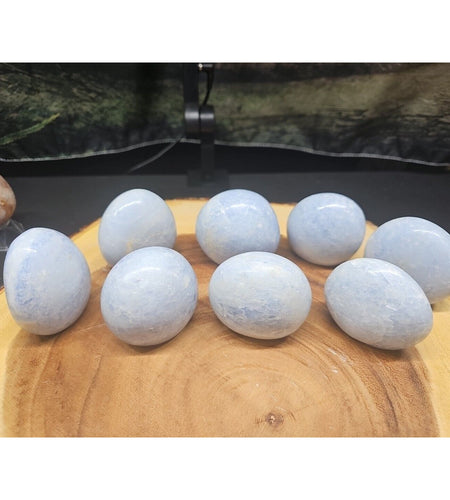 1lb 2pcs Natural Baby Blue Celestite Quartz Crystal Palm Stone Decoration