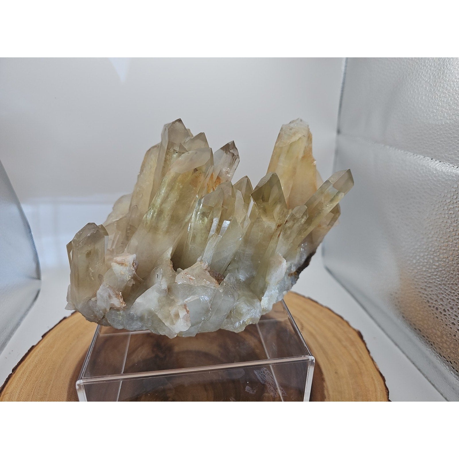 4.2LB Natural citrine cluster mineral specimen quartz crystal restoration-