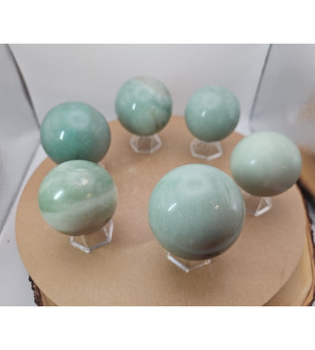 5.26LB 6Pcs A Set Of Natural Quartz Crystal Jasper Sphere Ball Polished Healing