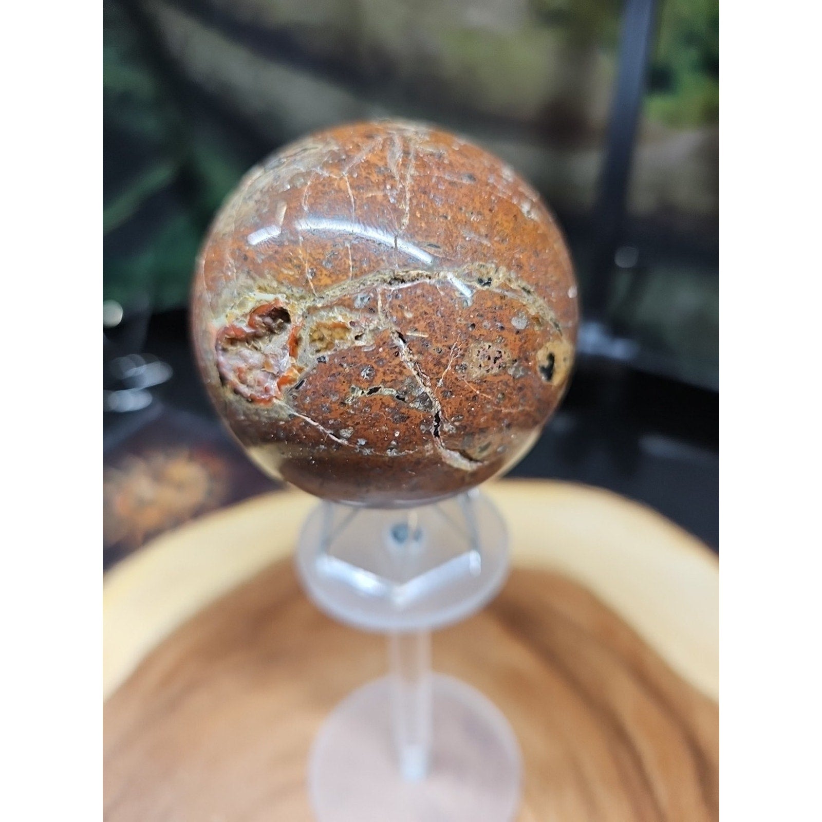 .91LB Natural Vesuvianite Agate Carnelian Crystal Geode Sphere Ball Healing