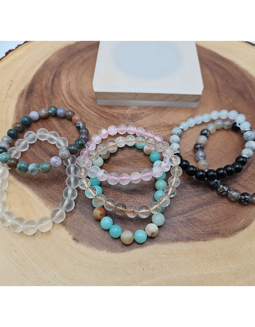 Load image into Gallery viewer, Natural Quartz Crystal Bracelets Lot 7pcs
