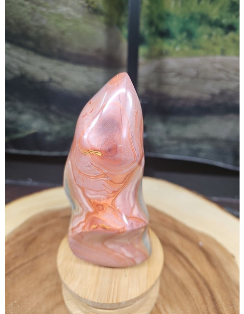 Load image into Gallery viewer, 1.15LB 1Pcs Natural Polychrome Ocean Jasper Crystal Flame Point Carved Healing
