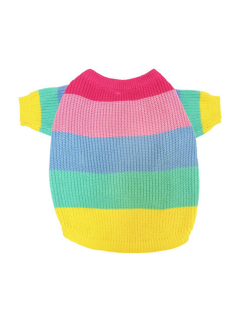 Load image into Gallery viewer, Puppy Knitted Rainbow Sweater
