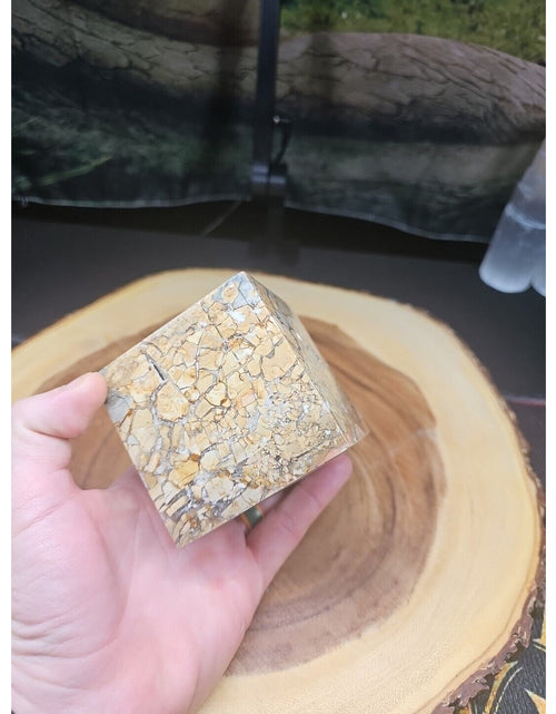 Load image into Gallery viewer, 2.24LB 1Pcs Natural Ocean Jasper Onyx Quartz Crystal Geode Square Heptahedron
