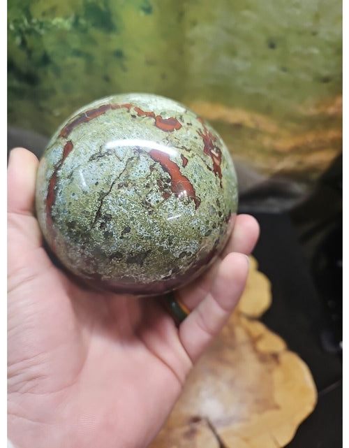 Load image into Gallery viewer, 4.18LB Natural dragon blood stone quartz sphere crystal ball reiki healing 1900g
