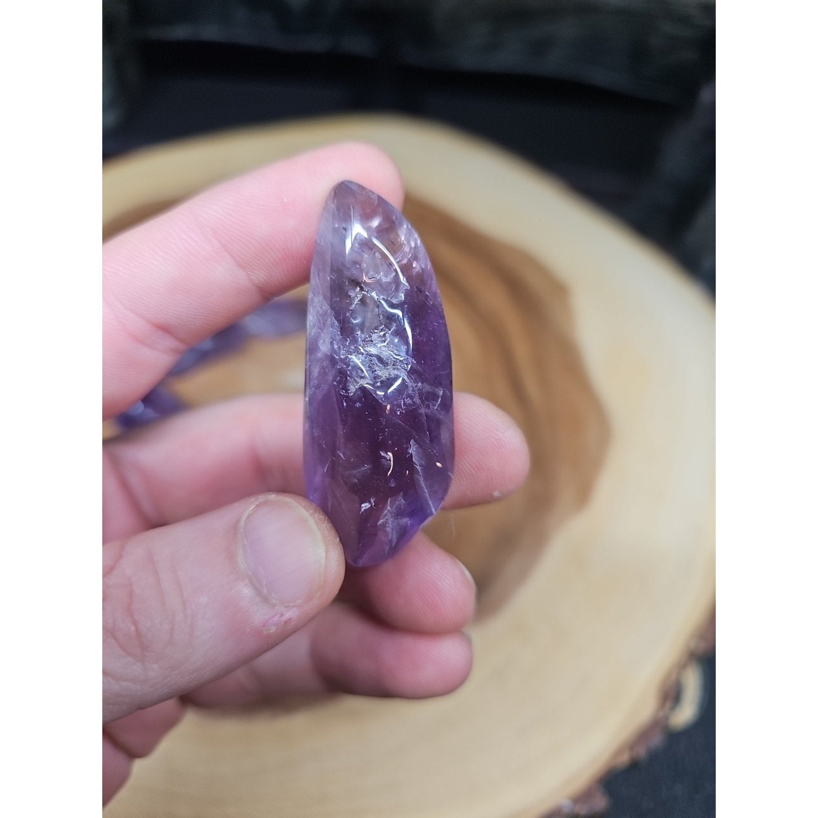 11Pcs Raw Natural Purple Amethyst Quartz Crystal Tumbled Healing Brazil .48lbs