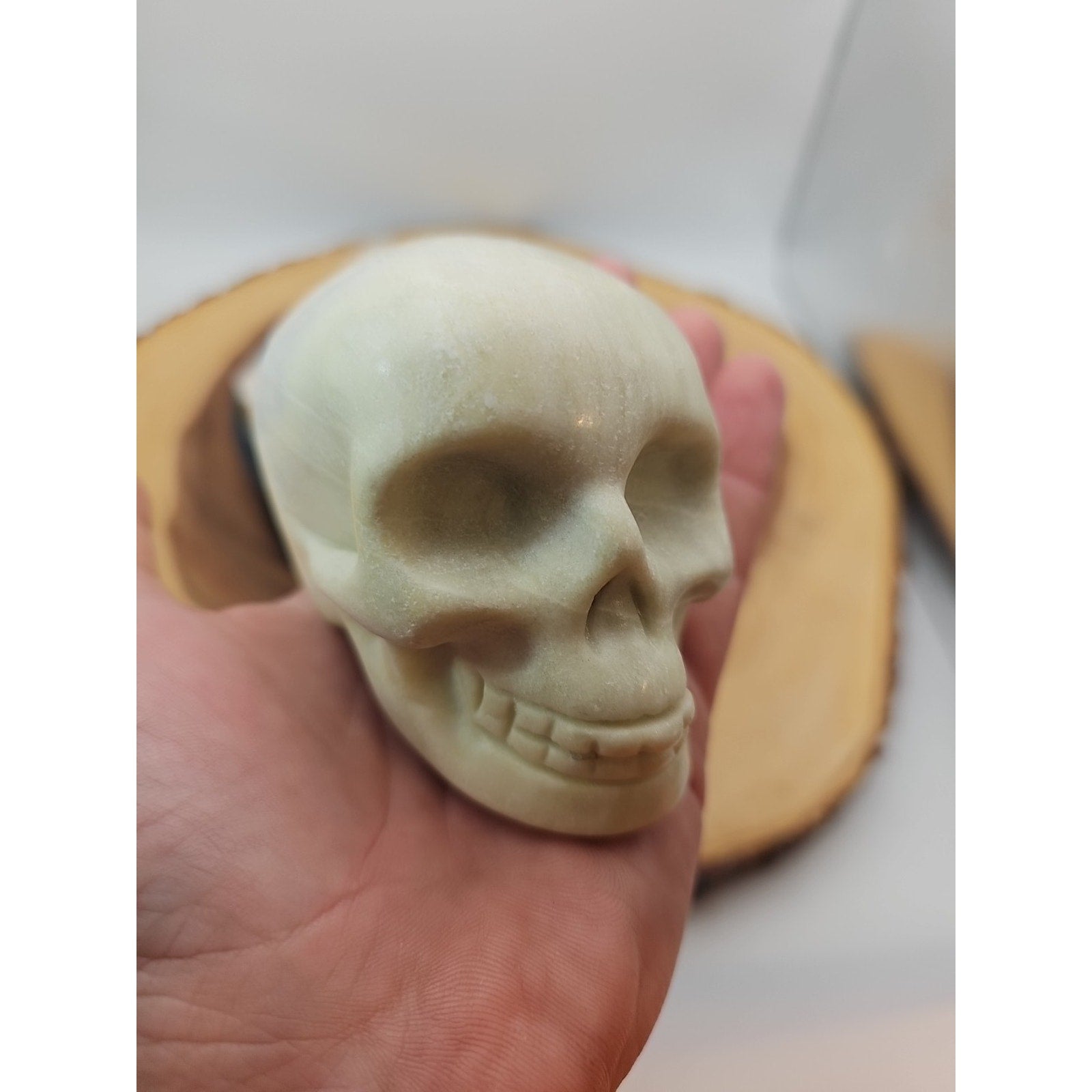 1.14lb Natural Jasper Calcite Skulls Crystal Carving Mixed Stones Healing