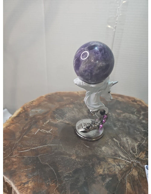 Load image into Gallery viewer, 330G Natural Dream Amethyst Quartz Crystal Sphere Ball Healing W/Stand
