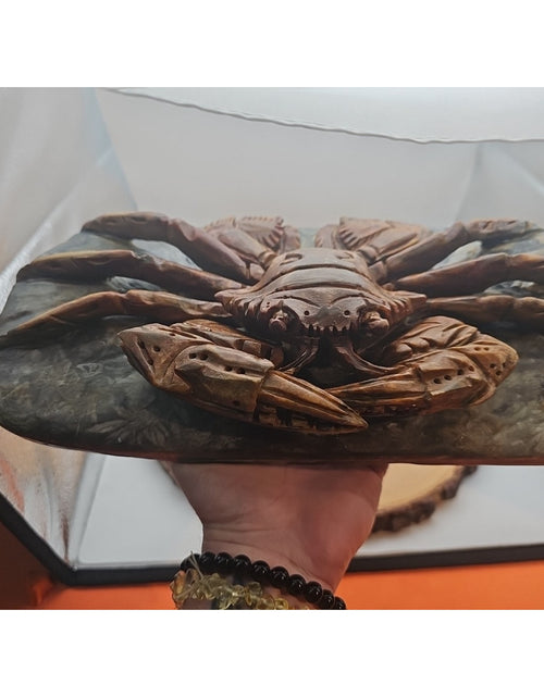 Load image into Gallery viewer, 7.4LB Natural Mao Gong shi crab skull hand carved crystal specimen healing
