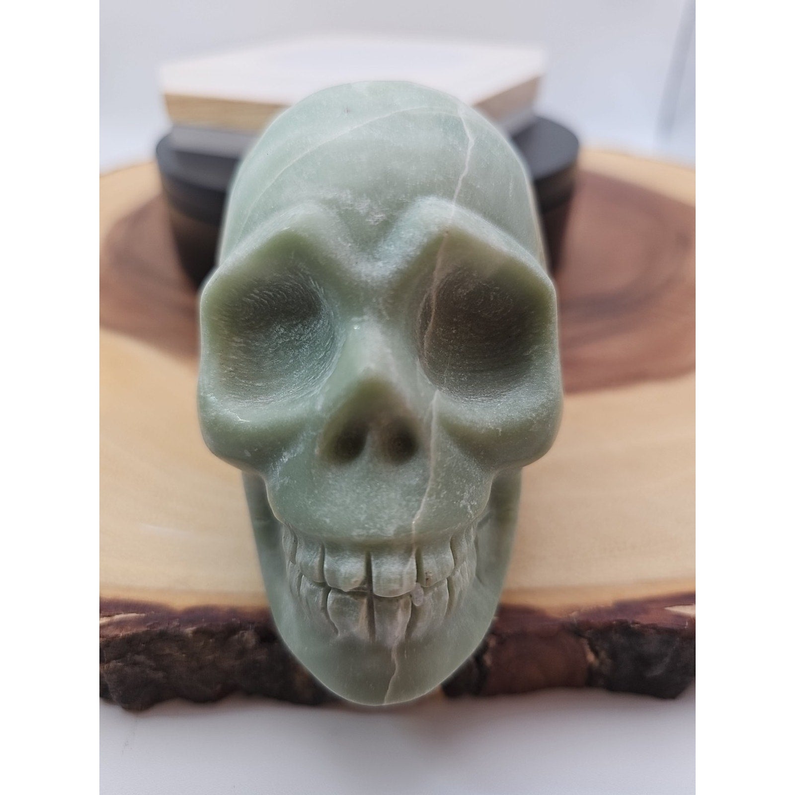 Natural Jasper Calcite Skulls Crystal Carving Mixed Stones Healing .89lbs