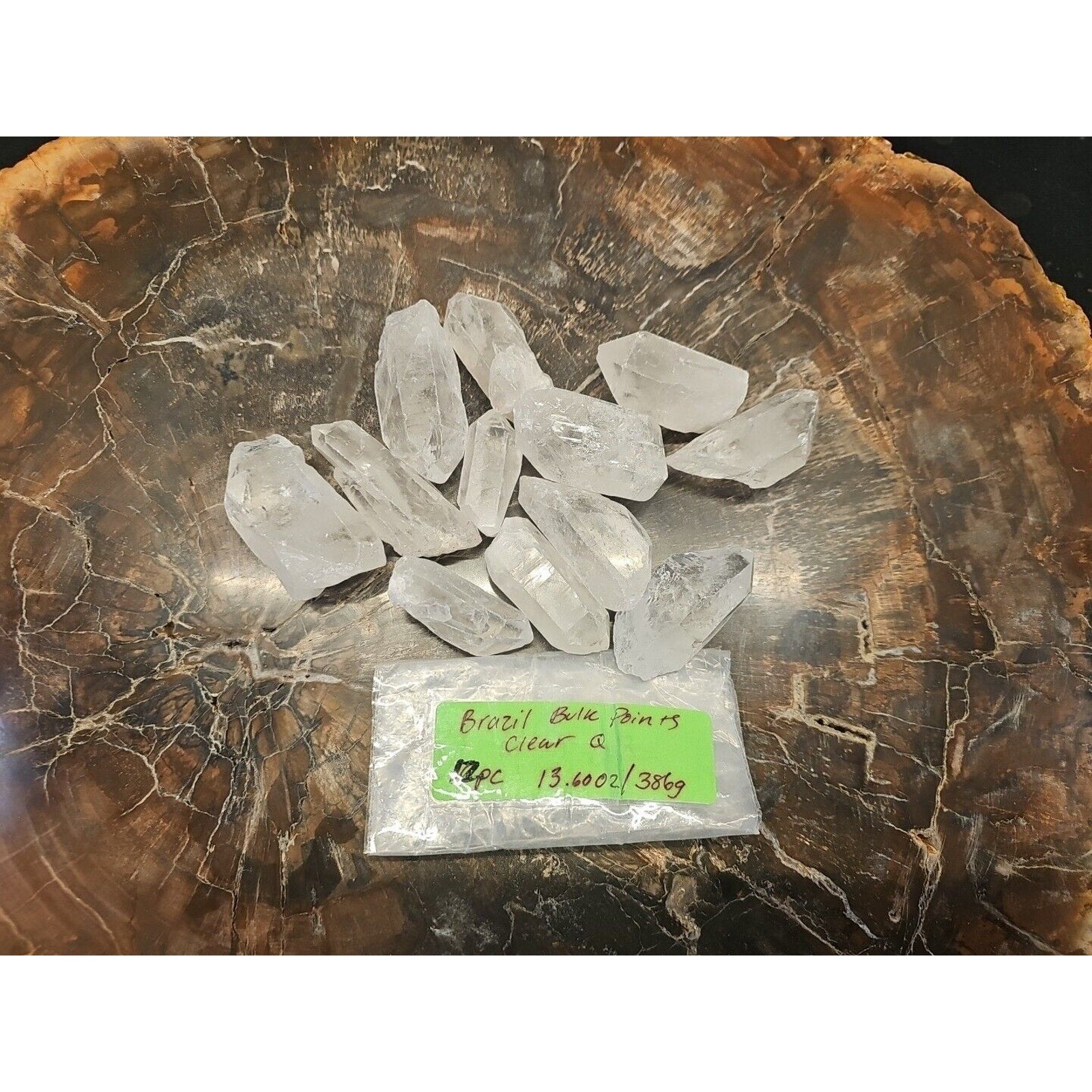 13.7oz Quartz Crystal Points From Brazil