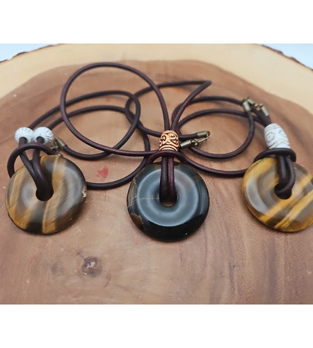 Tigers Eye Necklace 16in 1each Handmade To Order