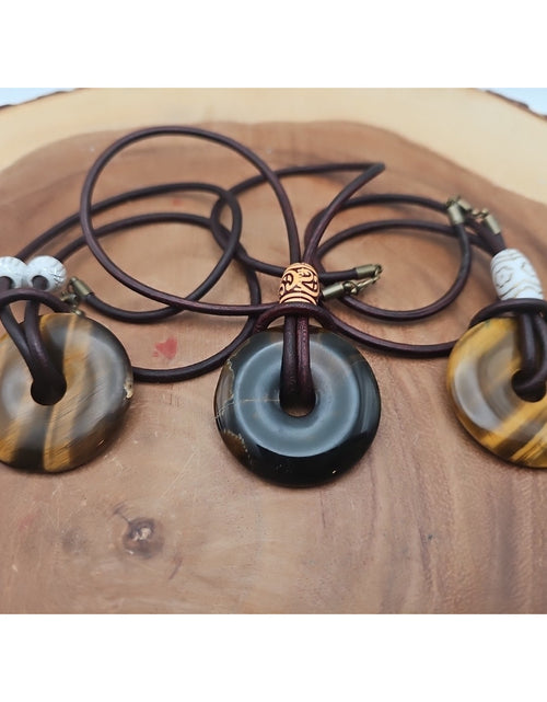 Load image into Gallery viewer, Tigers Eye Necklace 16in 1each Handmade To Order
