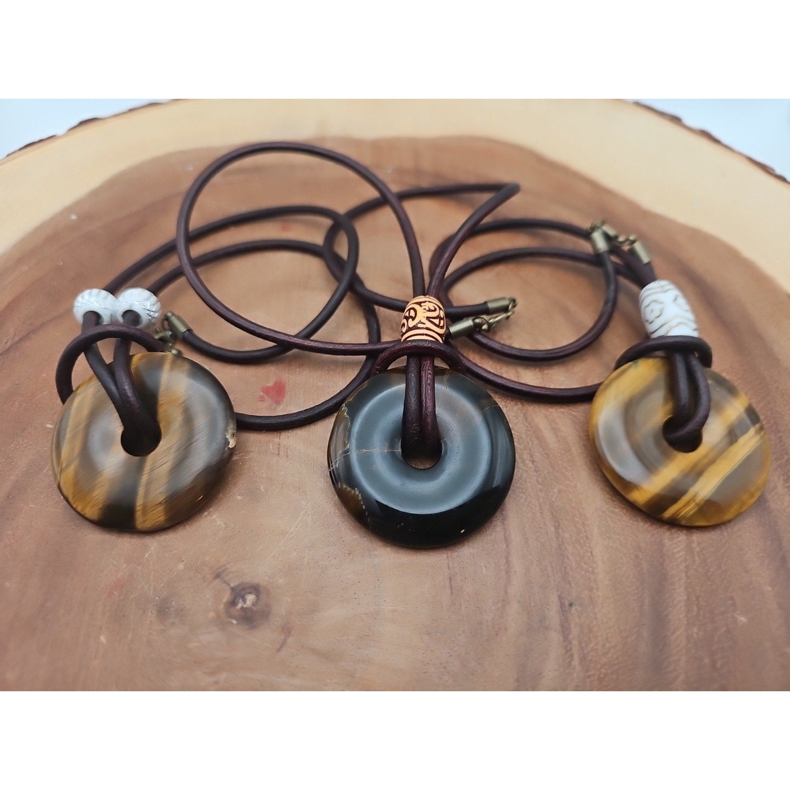 Tigers Eye Necklace 16in 1each Handmade To Order