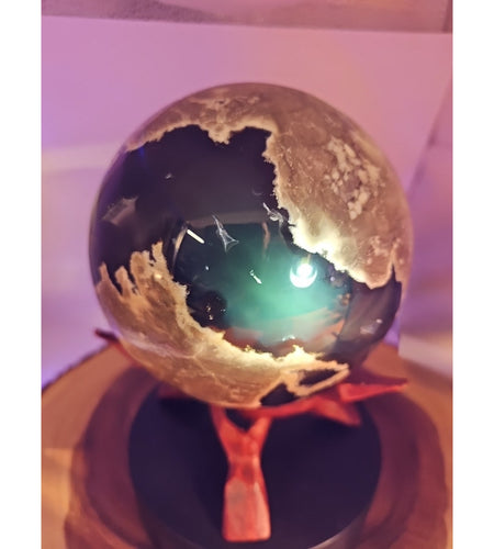 5.83lb Natural Volcanic agate Quartz Magic Crystal Healing Ball Sphere Healing