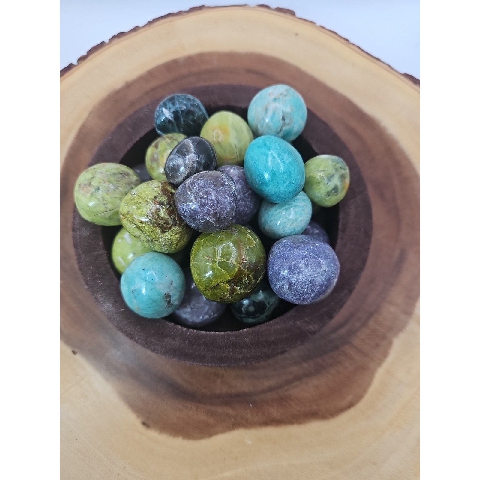 Ocean Jasper Spheres In Bowl 2lbs Of Stones