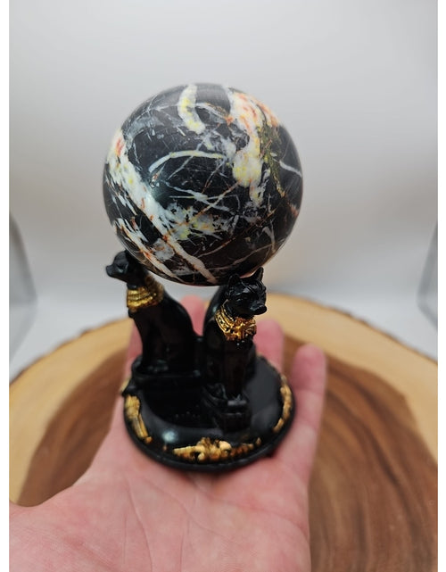 Load image into Gallery viewer, Ocean Jasper Sphere .79lbs W/Stand
