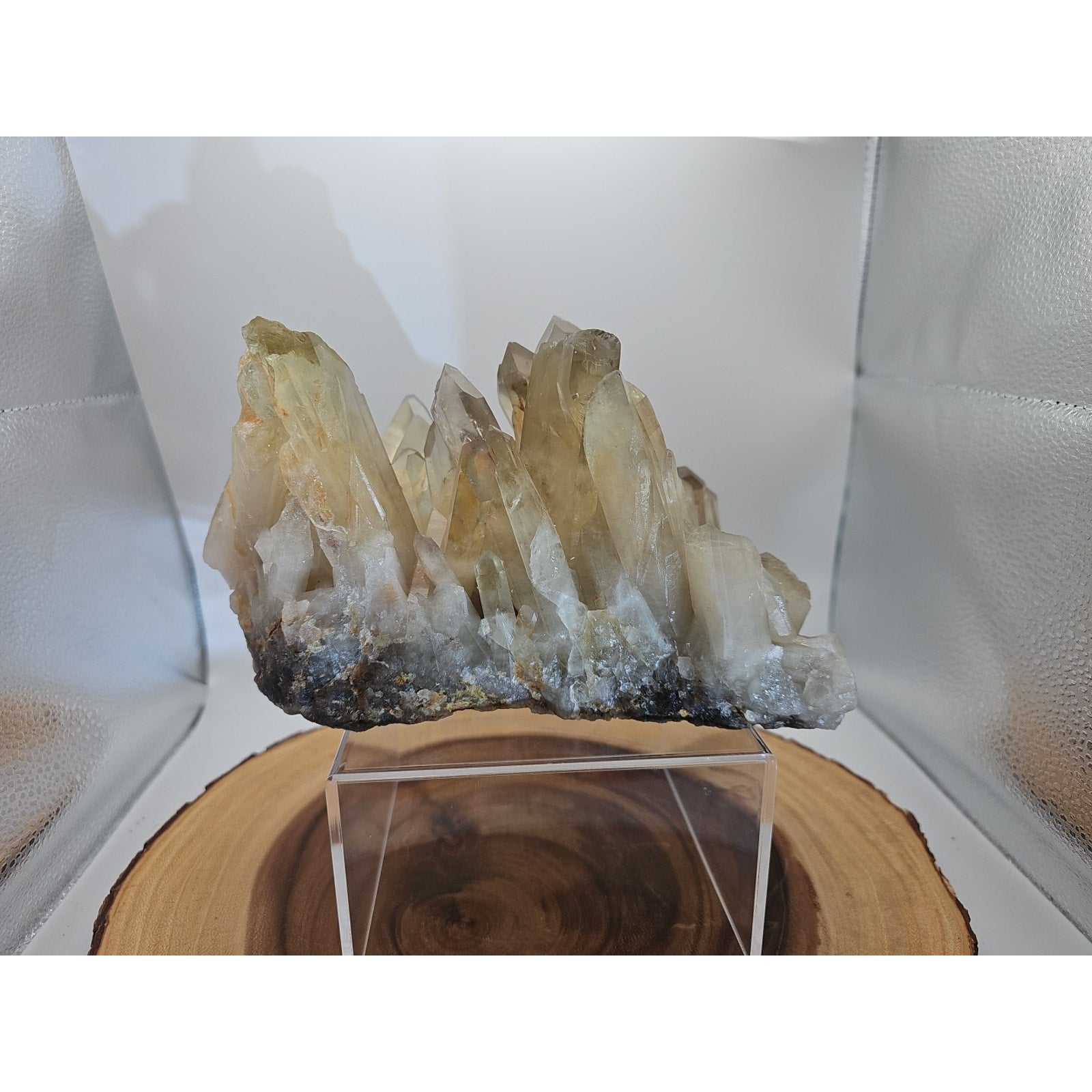 4.2LB Natural citrine cluster mineral specimen quartz crystal restoration-
