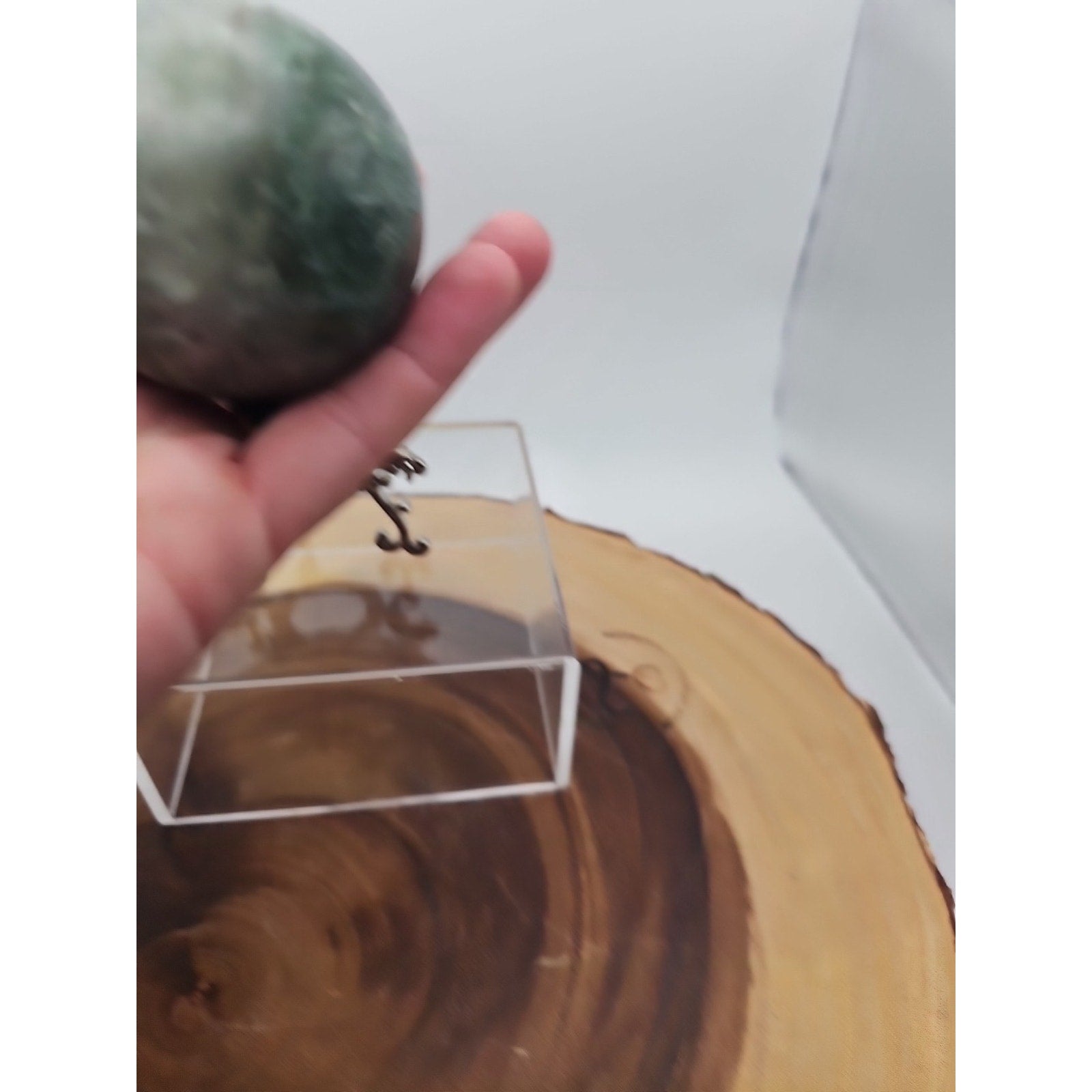 Green Strawberry Quartz 62mm .73lb W/stand